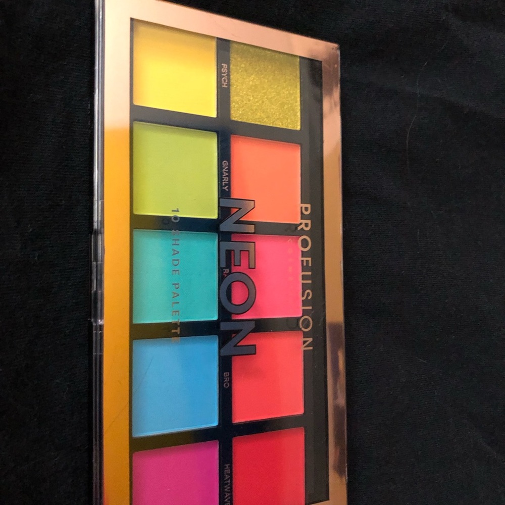 Neon makeup pallet
